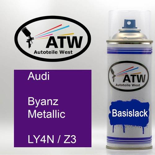 Audi, Byanz Metallic, LY4N / Z3: 400ml Sprühdose, von ATW Autoteile West.